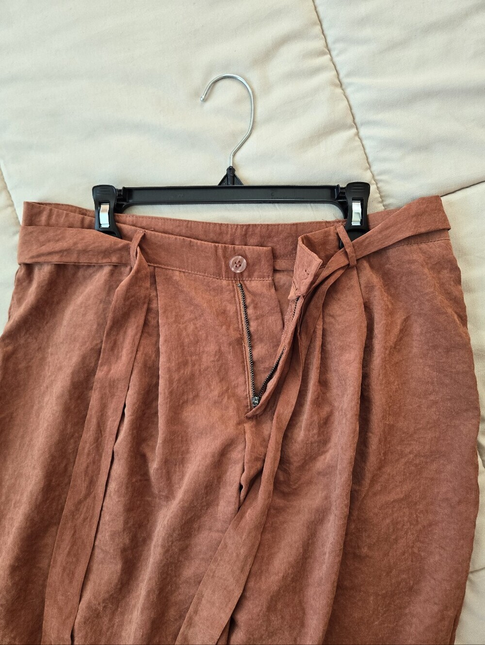 Sadie & Sage Rust / Terracotta Pants With Belt M - Picture 4 of 8